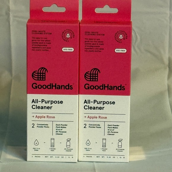 GoodHands Other - GoodHands All Purpose Cleaner Concentrate Packs‎ Apple Rose 2 boxes
